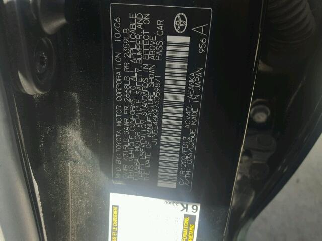 JTNBE46K973059871 - 2007 TOYOTA CAMRY NEW BLACK photo 10