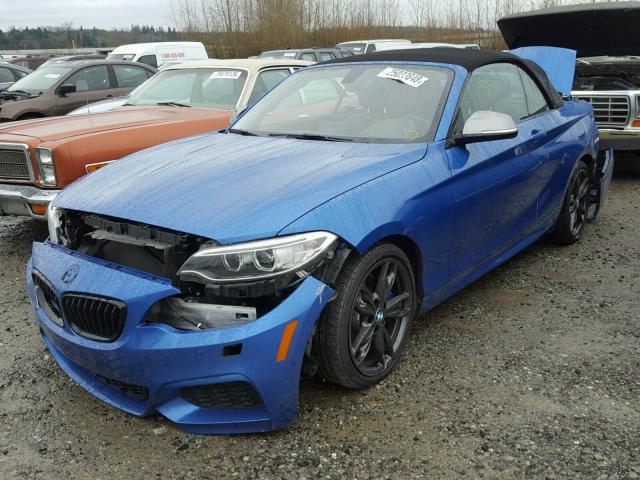 WBA2L3C50HV667297 - 2017 BMW M240XI BLUE photo 2