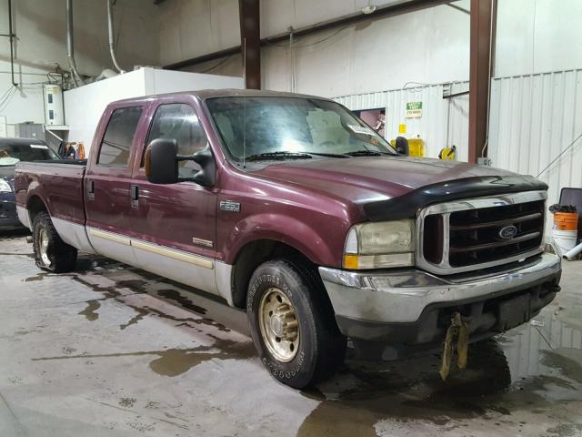 1FTNW20P14ED40845 - 2004 FORD F250 SUPER BURGUNDY photo 1