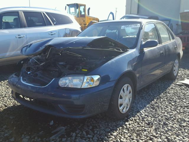 1NXBR12E31Z442841 - 2001 TOYOTA COROLLA CE BLUE photo 2