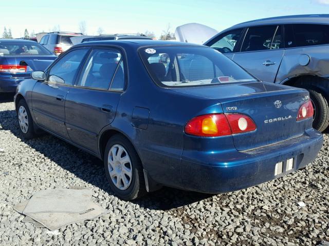 1NXBR12E31Z442841 - 2001 TOYOTA COROLLA CE BLUE photo 3