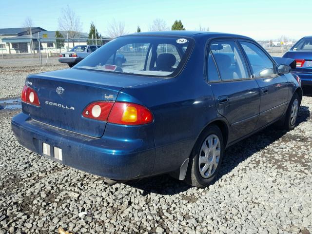 1NXBR12E31Z442841 - 2001 TOYOTA COROLLA CE BLUE photo 4