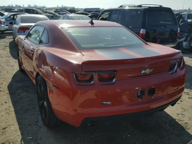 2G1FC1E36D9164349 - 2013 CHEVROLET CAMARO LT ORANGE photo 3