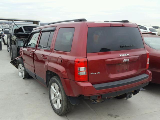 1C4NJRBB3ED869553 - 2014 JEEP PATRIOT SP BURGUNDY photo 3