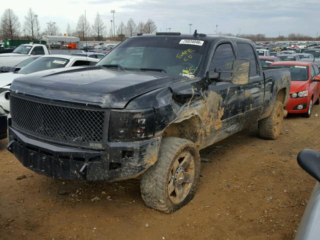 1GCHK63679F136846 - 2009 CHEVROLET SILVERADO BLACK photo 2