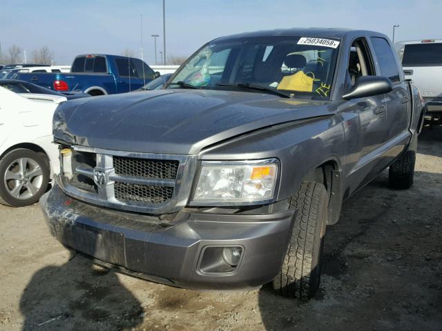 1D7HE48N08S560294 - 2008 DODGE DAKOTA QUA GRAY photo 2