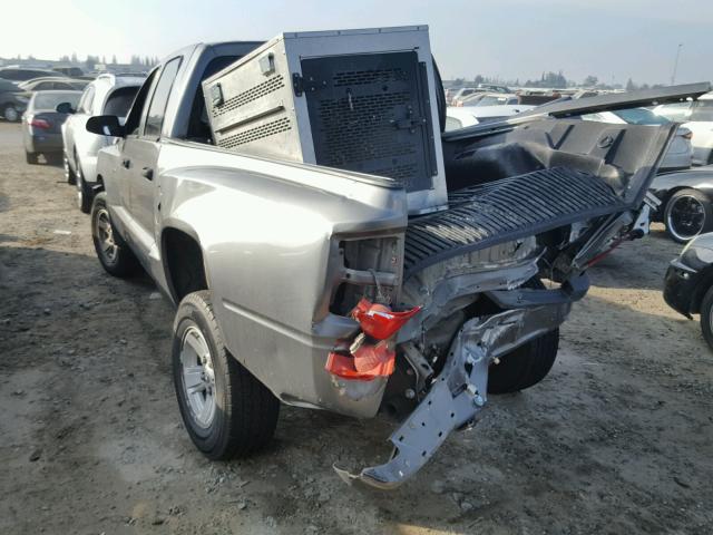 1D7HE48N08S560294 - 2008 DODGE DAKOTA QUA GRAY photo 3