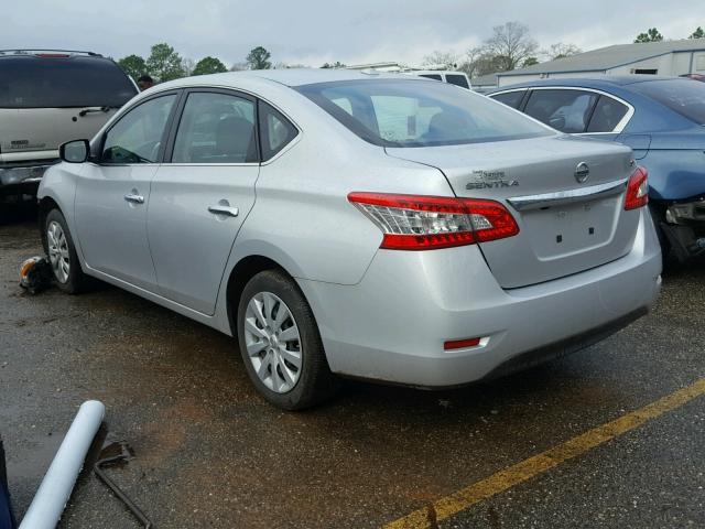 3N1AB7AP3FL628328 - 2015 NISSAN SENTRA S SILVER photo 3