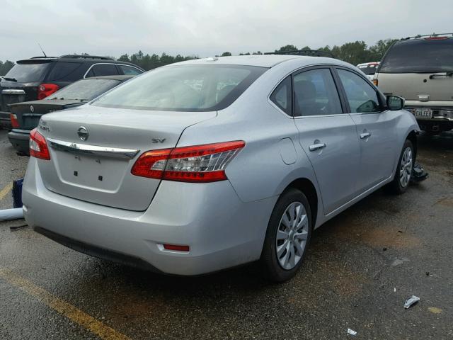 3N1AB7AP3FL628328 - 2015 NISSAN SENTRA S SILVER photo 4