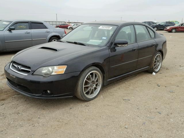 4S3BL676954210724 - 2005 SUBARU LEGACY GT BLACK photo 2