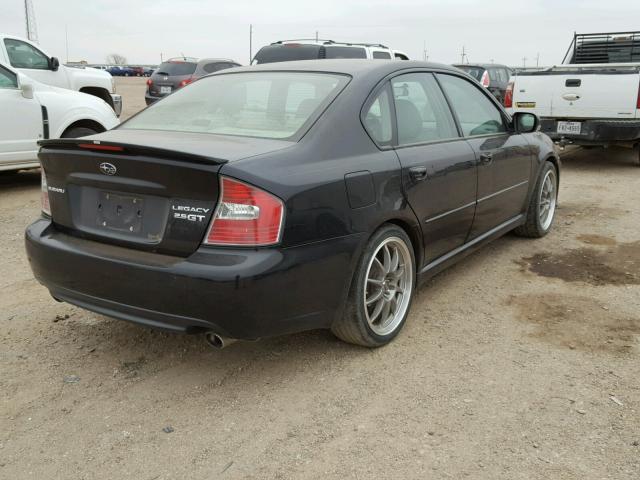 4S3BL676954210724 - 2005 SUBARU LEGACY GT BLACK photo 4