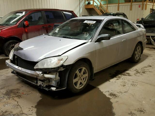 1HGEM22565L804261 - 2005 HONDA CIVIC LX SILVER photo 2