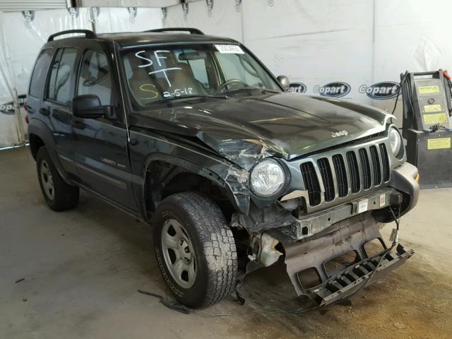 1J4GK48K12W266370 - 2002 JEEP LIBERTY SP GREEN photo 1