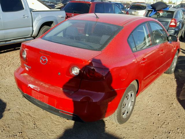 JM1BK12F861436222 - 2006 MAZDA 3 I RED photo 4