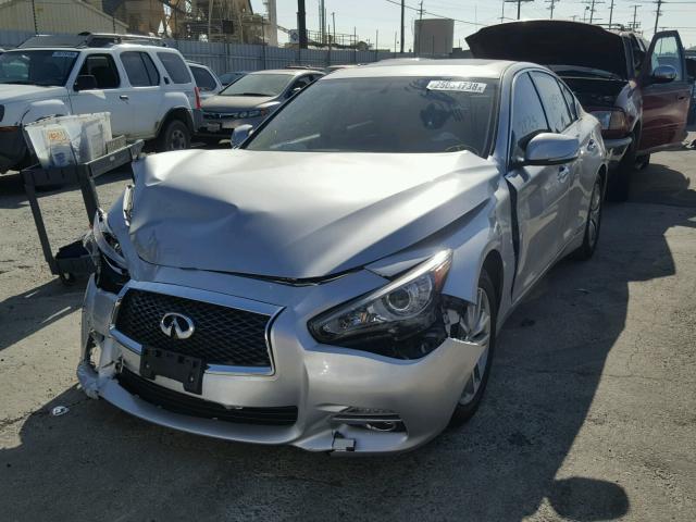 JN1BV7AP6FM345715 - 2015 INFINITI Q50 BASE GRAY photo 2