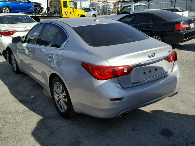 JN1BV7AP6FM345715 - 2015 INFINITI Q50 BASE GRAY photo 3