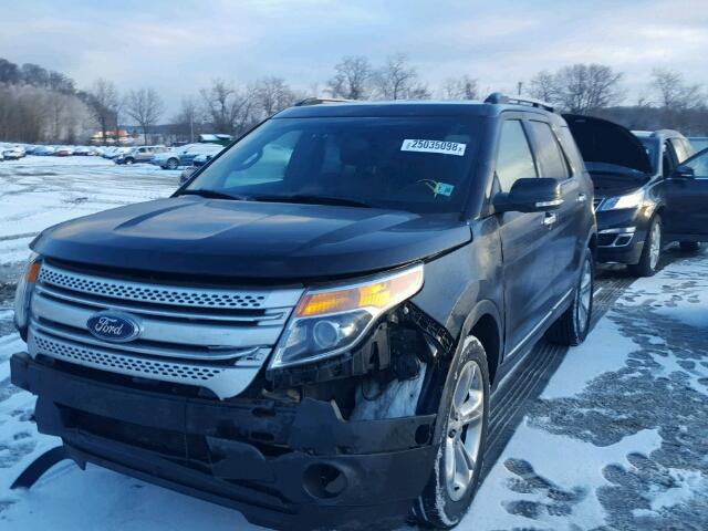 1FM5K8F8XFGB97153 - 2015 FORD EXPLORER L BLACK photo 2