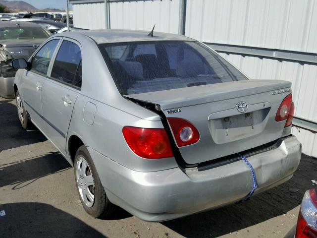 1NXBR32E33Z137418 - 2003 TOYOTA COROLLA CE SILVER photo 3