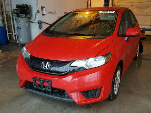 JHMGK5H51HS021458 - 2017 HONDA FIT LX RED photo 2