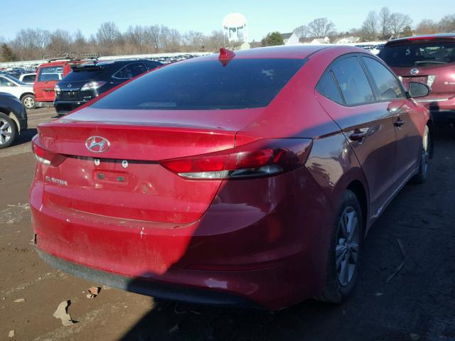 5NPD84LF1HH138193 - 2017 HYUNDAI ELANTRA SE RED photo 4