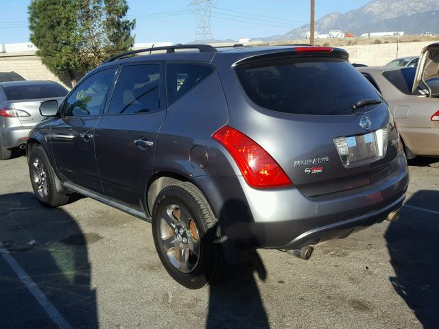 JN8AZ08W65W437237 - 2005 NISSAN MURANO SL CHARCOAL photo 3