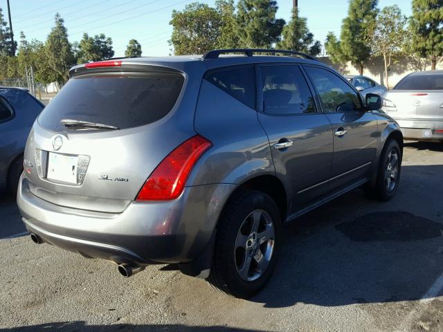 JN8AZ08W65W437237 - 2005 NISSAN MURANO SL CHARCOAL photo 4