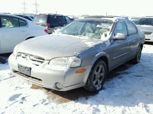 JN1CA31D2YT752485 - 2000 NISSAN MAXIMA GLE BEIGE photo 2