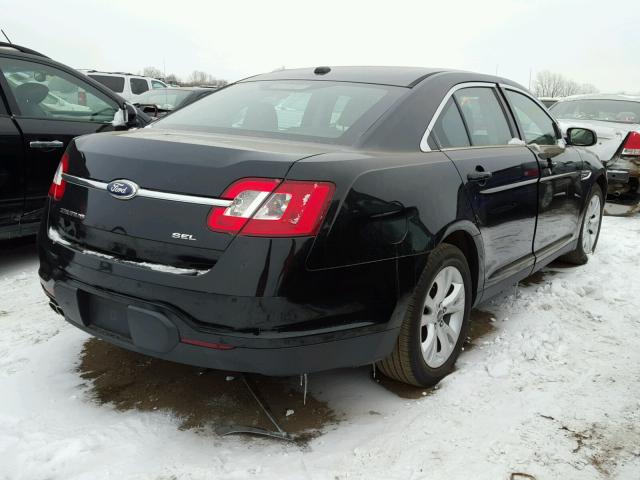 1FAHP2EW9BG185396 - 2011 FORD TAURUS SEL BLACK photo 4