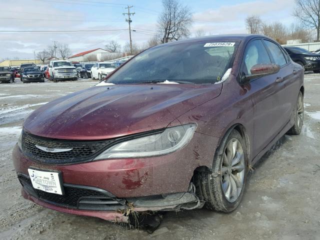 1C3CCCBB9FN732759 - 2015 CHRYSLER 200 S RED photo 2