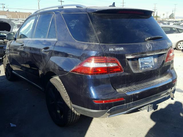 4JGDA5HB0EA391438 - 2014 MERCEDES-BENZ ML 350 4MA BLUE photo 3