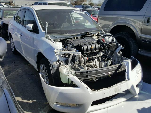 3N1AB7AP9FY340378 - 2015 NISSAN SENTRA S WHITE photo 1