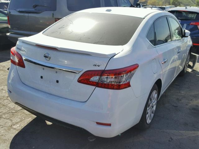 3N1AB7AP9FY340378 - 2015 NISSAN SENTRA S WHITE photo 4