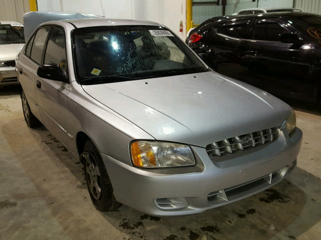 KMHCG45C72U282793 - 2002 HYUNDAI ACCENT GL SILVER photo 1