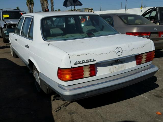 WDBCA35D8GA210744 - 1986 MERCEDES-BENZ 420 SEL WHITE photo 3