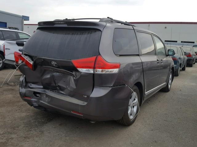 5TDKK3DC8BS149927 - 2011 TOYOTA SIENNA LE GRAY photo 4