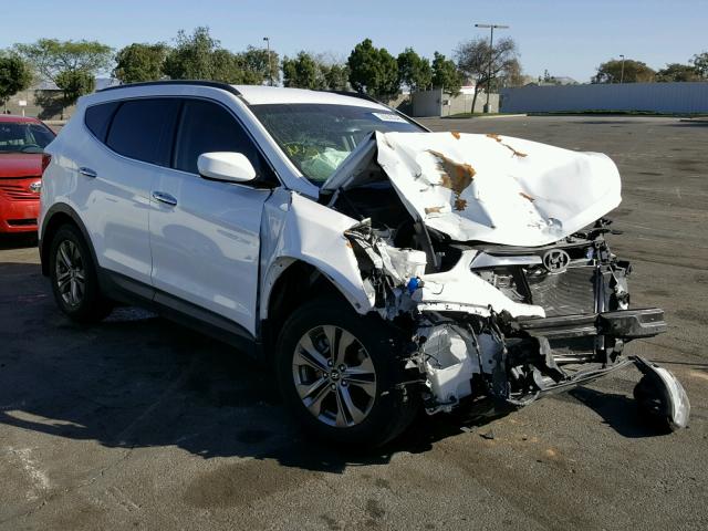 5XYZU3LB0EG166773 - 2014 HYUNDAI SANTA FE S WHITE photo 1