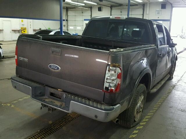 1FTPW14505KE76978 - 2005 FORD F150 SUPER GRAY photo 4