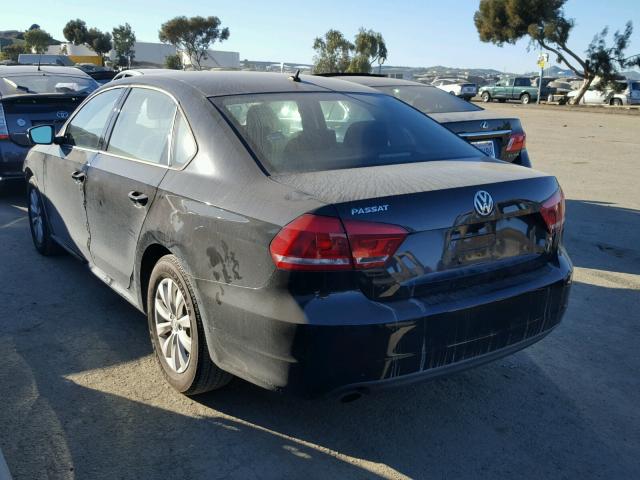 1VWAP7A37DC049747 - 2013 VOLKSWAGEN PASSAT S შავი ფოტო 3