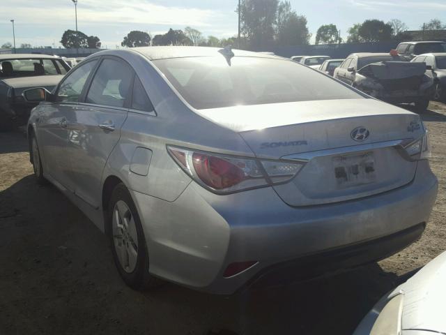 KMHEC4A4XCA029604 - 2012 HYUNDAI SONATA HYB SILVER photo 3