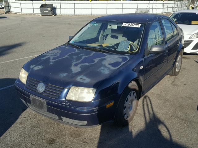 3VWSK69M92M062554 - 2002 VOLKSWAGEN JETTA GLS BLUE photo 2