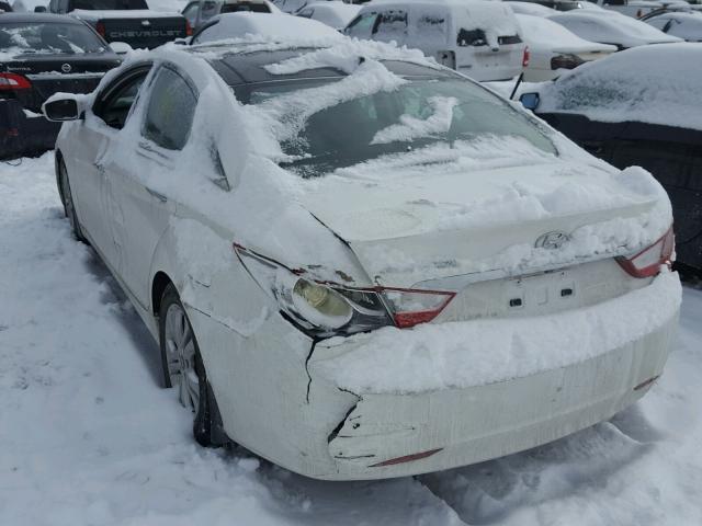 5NPEC4AC4DH727616 - 2013 HYUNDAI SONATA SE WHITE photo 3