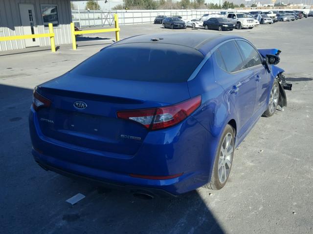 5XXGR4A68CG088829 - 2012 KIA OPTIMA SX BLUE photo 4