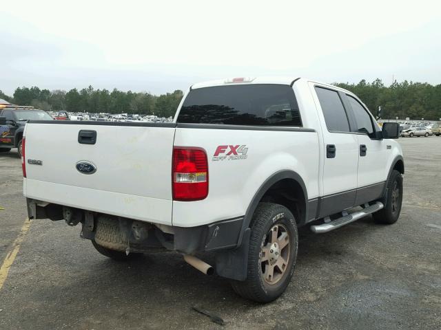 1FTPW14565FA59809 - 2005 FORD F150 SUPER WHITE photo 4