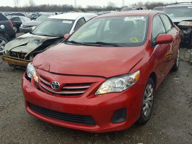 5YFBU4EE2DP165181 - 2013 TOYOTA COROLLA BA RED photo 2