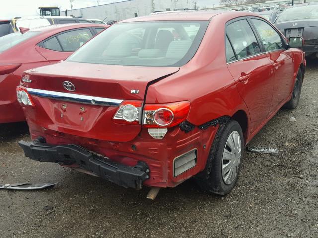 5YFBU4EE2DP165181 - 2013 TOYOTA COROLLA BA RED photo 4