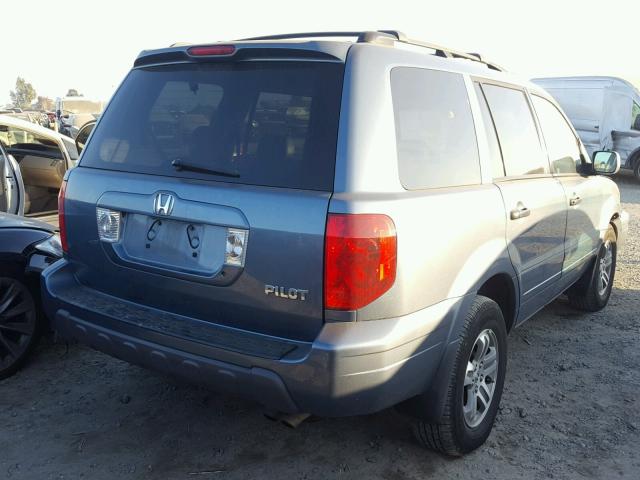 2HKYF18515H552866 - 2005 HONDA PILOT EXL BLUE photo 4