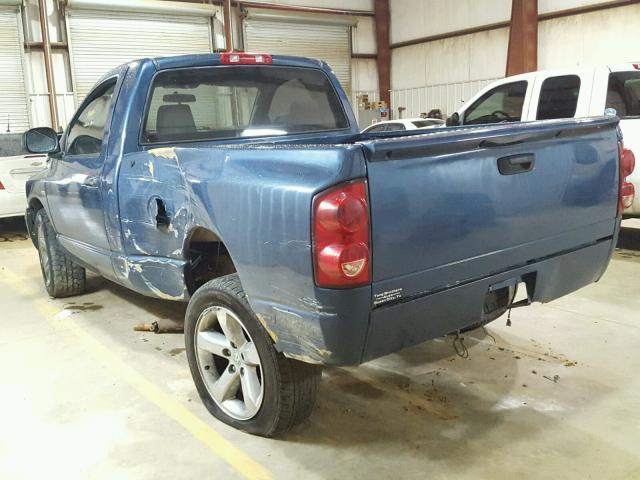 1D7HA16217J556830 - 2007 DODGE RAM 1500 S BLUE photo 3