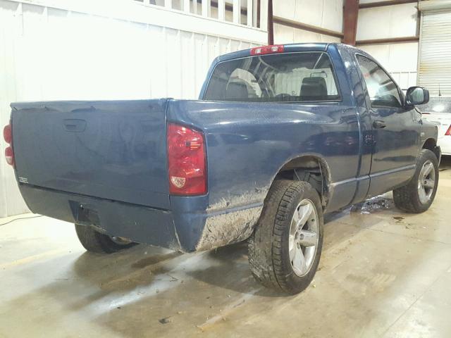 1D7HA16217J556830 - 2007 DODGE RAM 1500 S BLUE photo 4