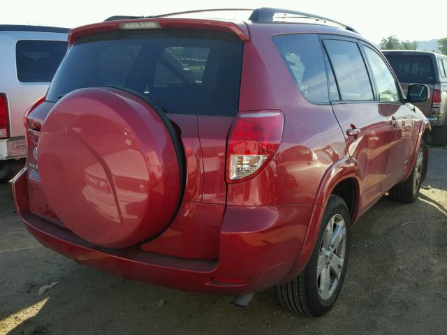 JTMZD32V076048790 - 2007 TOYOTA RAV4 SPORT RED photo 4