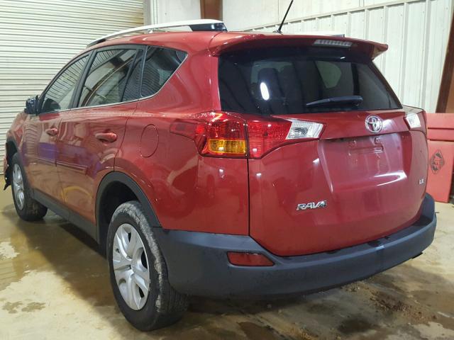 JTMZFREV1FD057291 - 2015 TOYOTA RAV4 LE RED photo 3